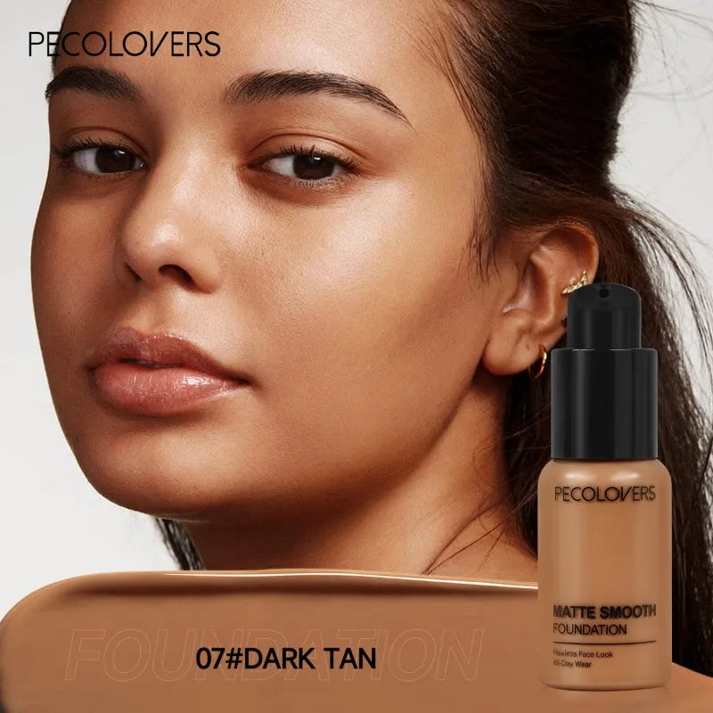Facial Liquid Foundation 30ml High Coverage Waterproof and Sweatproof Concealer Makeup Foundation Liquid Foundation Makeup