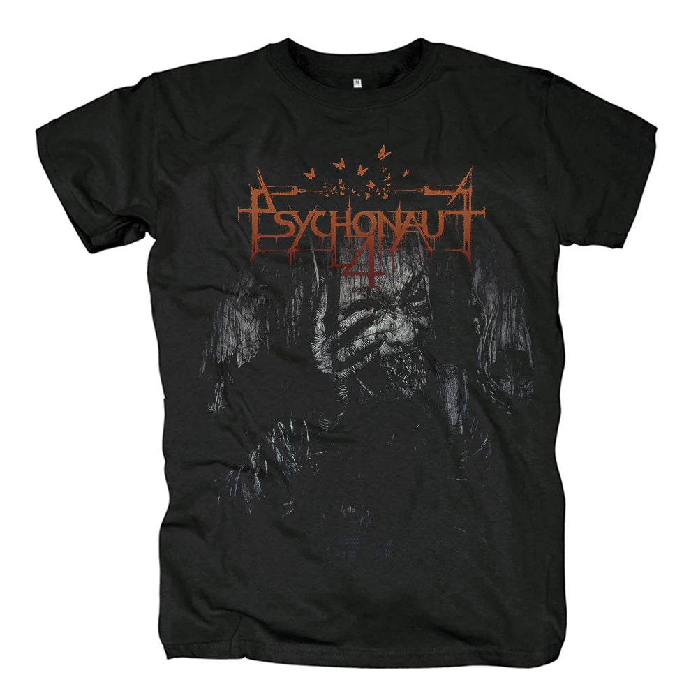 Psychonaut4 Tshirt Black Metal Band T-Shirt Mens Fun Pattern Print Cotton T Shirt Harajuku Streetwear Tee Tops Clothing Unisex - Premium T-Shirt from Lizard Vigilante - Just $23.99! Shop now at Lizard Vigilante