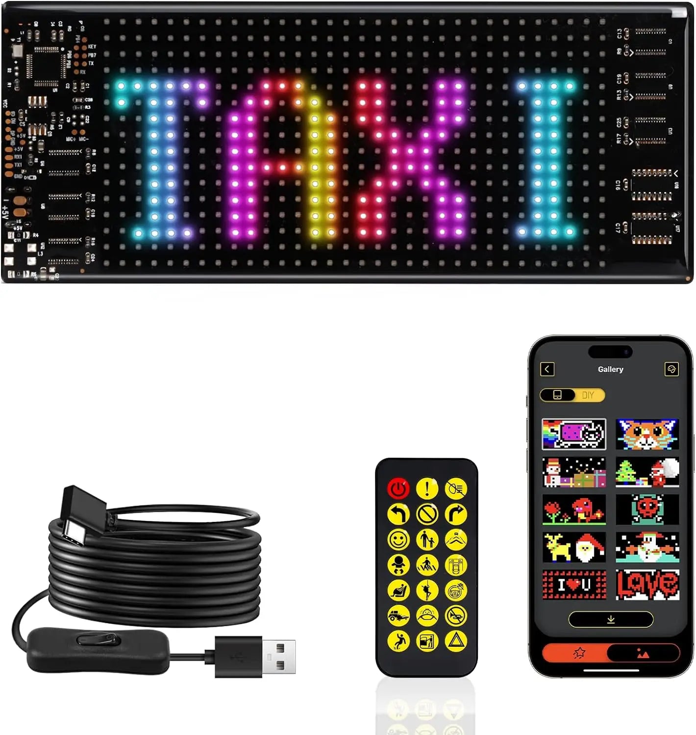 Halloween LED Matrix Pixel Panel – RGB Scrolling Text Animation Display for DIY Advertising & Parties - Premium text display from Lizard Vigilante - Just $47.99! Shop now at Lizard Vigilante