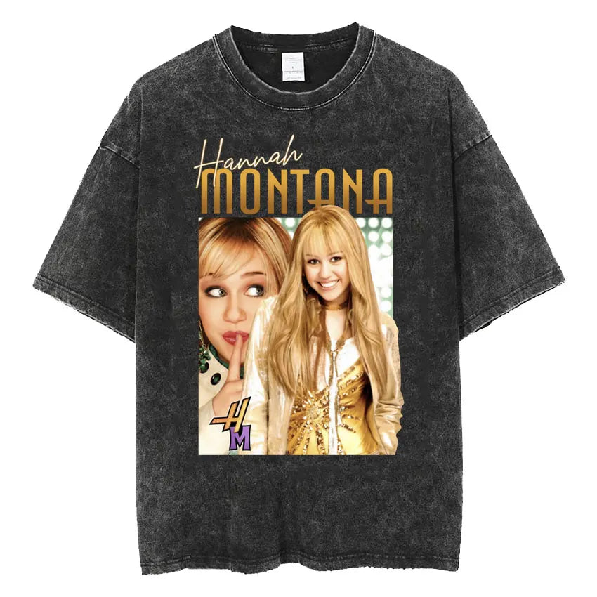 Miley & Montana Mashup: Vintage Washed Aesthetic Hip Hop T-Shirt for Men, Women & Couples – The Ultimate 4-Season Style Revolution - Premium tee from Lizard Vigilante - Just $26.66! Shop now at Lizard Vigilante