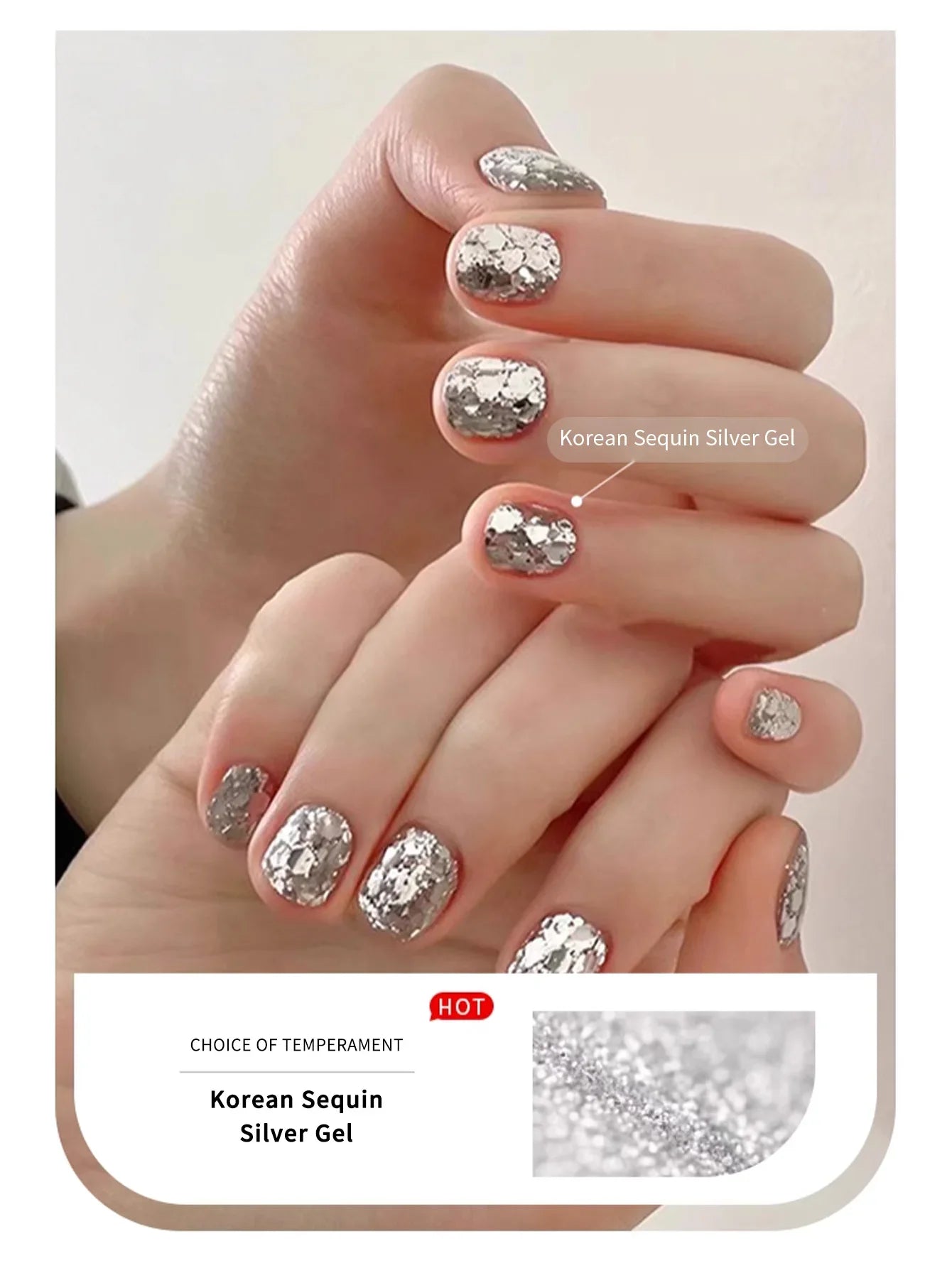 8g Sparkling Light Shimmering Sequins Gel nail polish Soak Off Semi Permanent UV LED Varnish Women's Nail Salon Exclusive