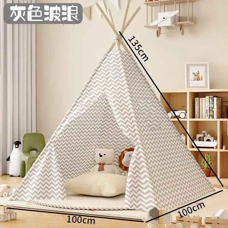 Tent for Kids Indoor Household Children Play House Wigwams Portable Folding Tipi Teepee Girl and Boy Castle Play Room Tents