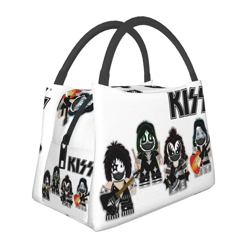 Kiss Heavy Metal Insulated Lunch Bag – Reusable Cooler Thermal Lunch Box for Women - Premium bag from Lizard Vigilante - Just $33.88! Shop now at Lizard Vigilante