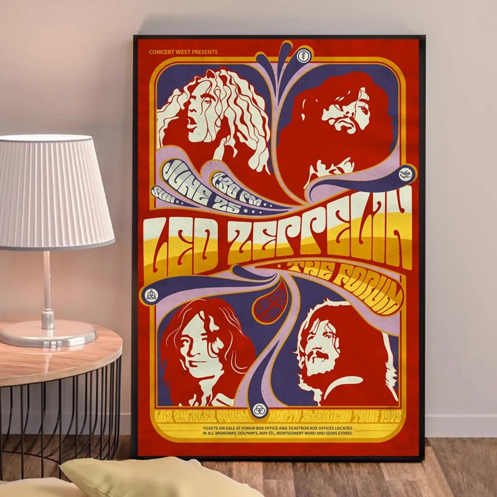 Retro Zeppelin Sticky Poster – Aesthetic Kraft Paper Wall Art for DIY Room Decoration - Premium poster from Lizard Vigilante - Just $15.99! Shop now at Lizard Vigilante