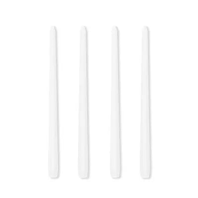 30CM Taper Candle 4 Pack - Home Interior Long Burning Dripless and Smokeless Candles Unscented - Valentines Candles for Home