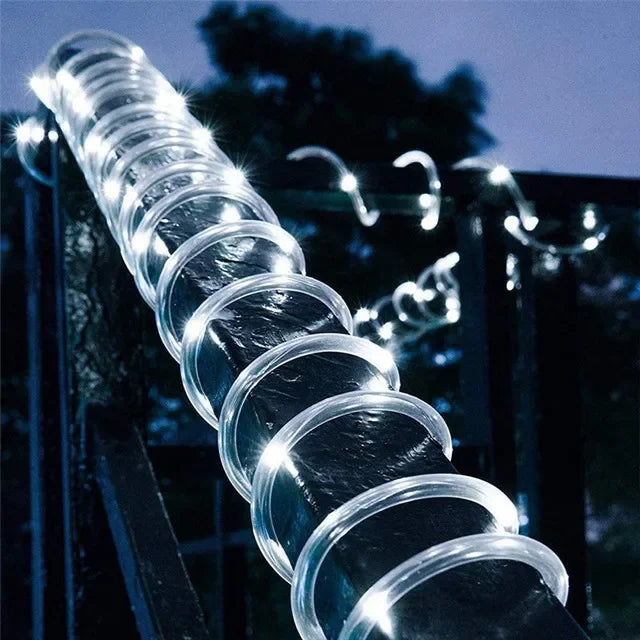 Solar Tube Rope LED Light – Outdoor Garden Christmas Decoration Garland - Premium lighting from Lizard Vigilante - Just $18.99! Shop now at Lizard Vigilante