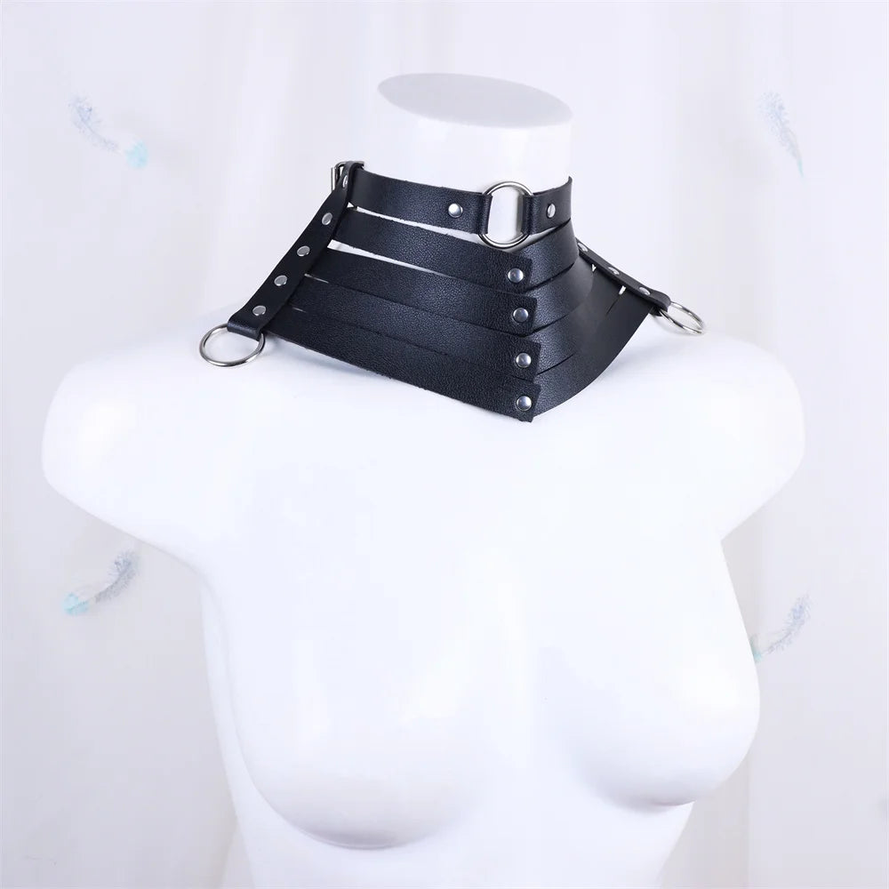 HELLBITE Harajuku Rivet Choker – Gothic Punk Collar for Women, Rock Show Ready, Y2K Spiked Leather Vibe - Premium collar from dsers - Just $9.99! Shop now at Lizard Vigilante
