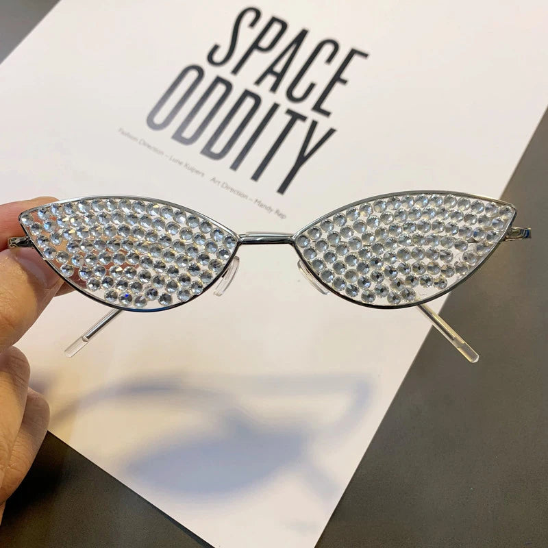 Small Frame Cat Eye Diamond Sunglasses Women Luxury Brand Designer Rhinestone Sun Glasses Sexy Women Eyeglasses oculos de sol - Premium  from Lizard Vigilante - Just $13.99! Shop now at Lizard Vigilante