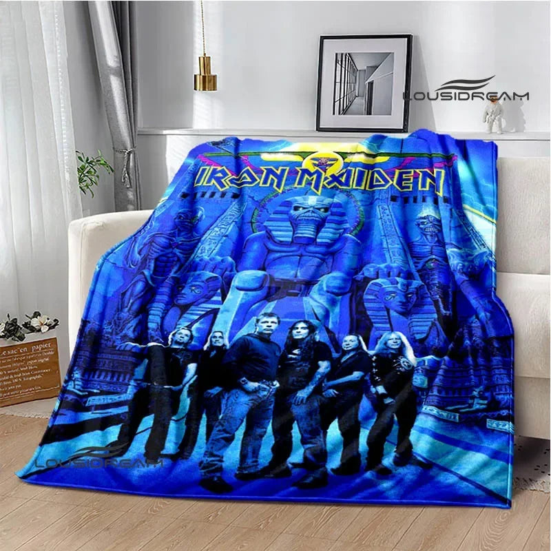 Iron Maiden Printed Blanket – Soft Flannel Kids & Adults Throw | Warm, Portable, and Perfect for Home or Travel - Premium blanket from dsers - Just $33.66! Shop now at Lizard Vigilante