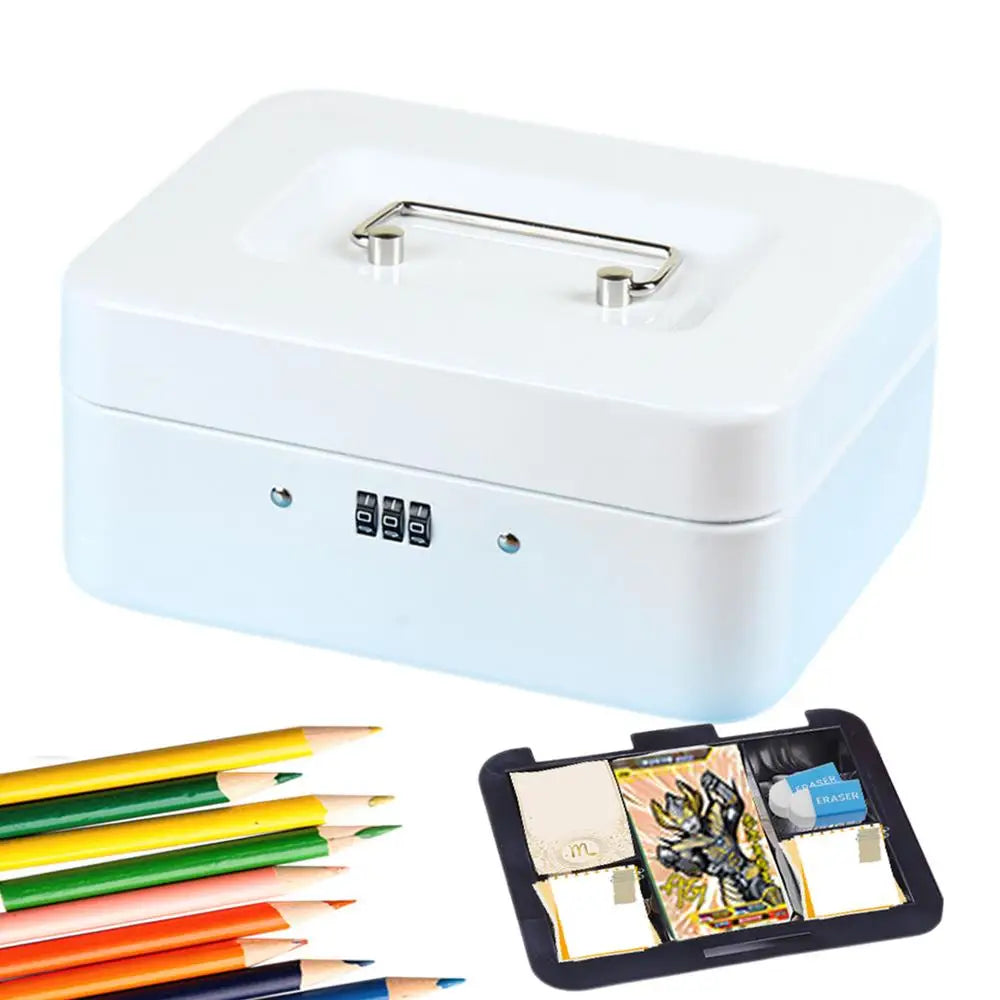 Portable Safe Box Portable Lock Box Portable Money Cash Deposit Box With Security Code For Travel Store Keys Cards Jewelry - Premium  from Lizard Vigilante - Just $23.99! Shop now at Lizard Vigilante