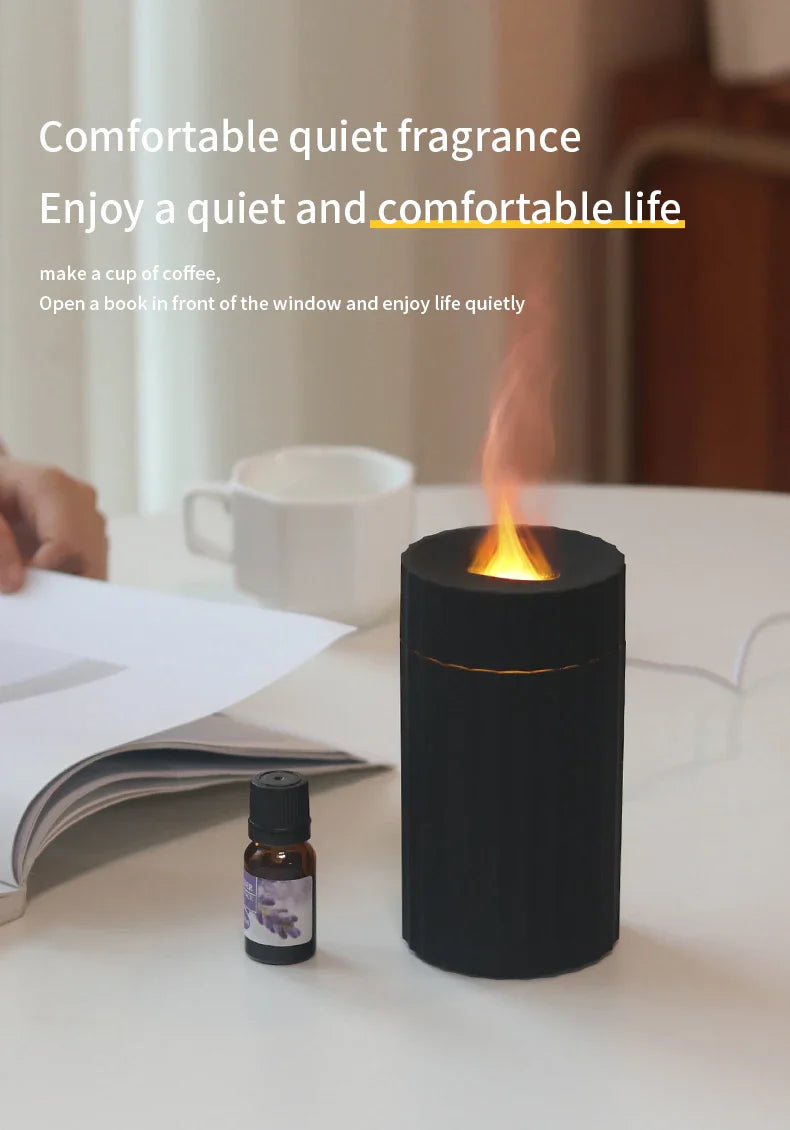 Newest RGB Flame Aroma Diffuser Aromatherapy Essential Oil Difusor USB Portable Air Humidifier Ultrasonic Nebulizer For Home Car