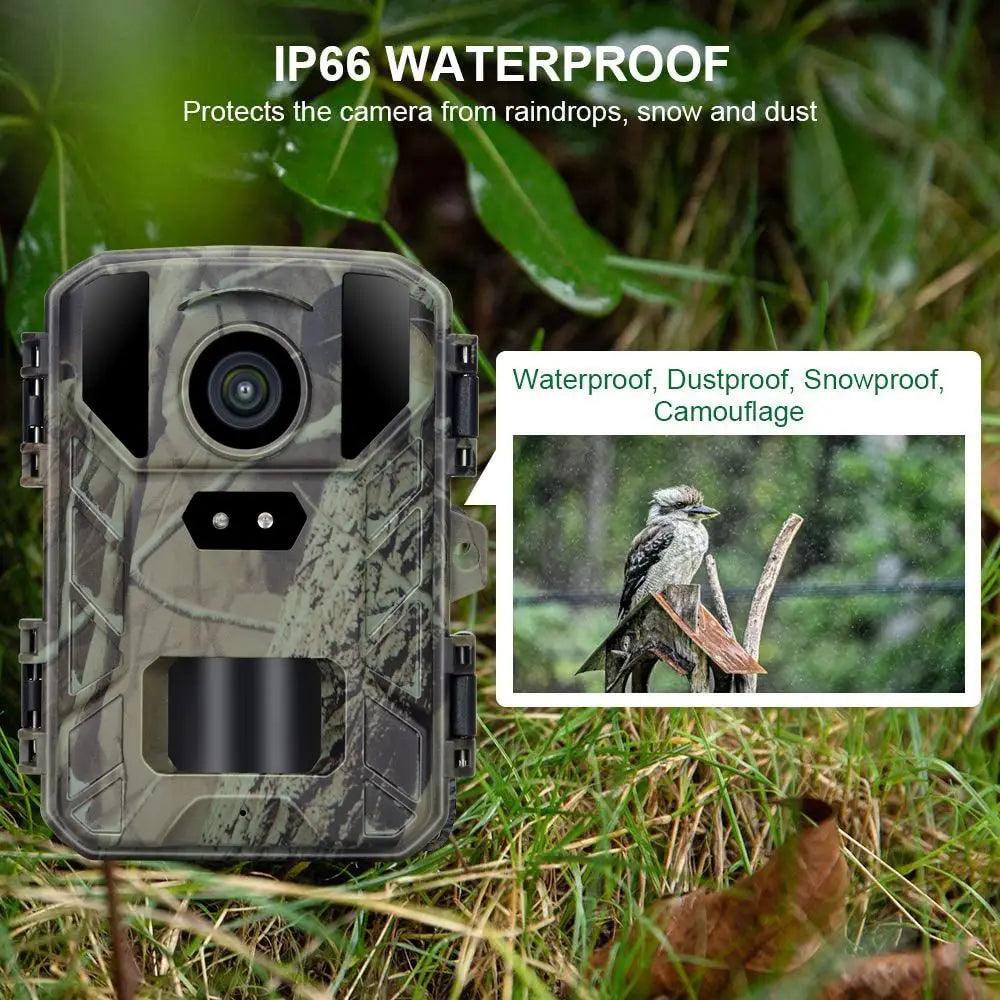 Outdoor HD4K Infrared Low Glow Arction Camera 48MP Mini Trail Game Night Vision IP66 Waterproof Hunting Wildlife Trap Game Cam - Lizard Vigilante