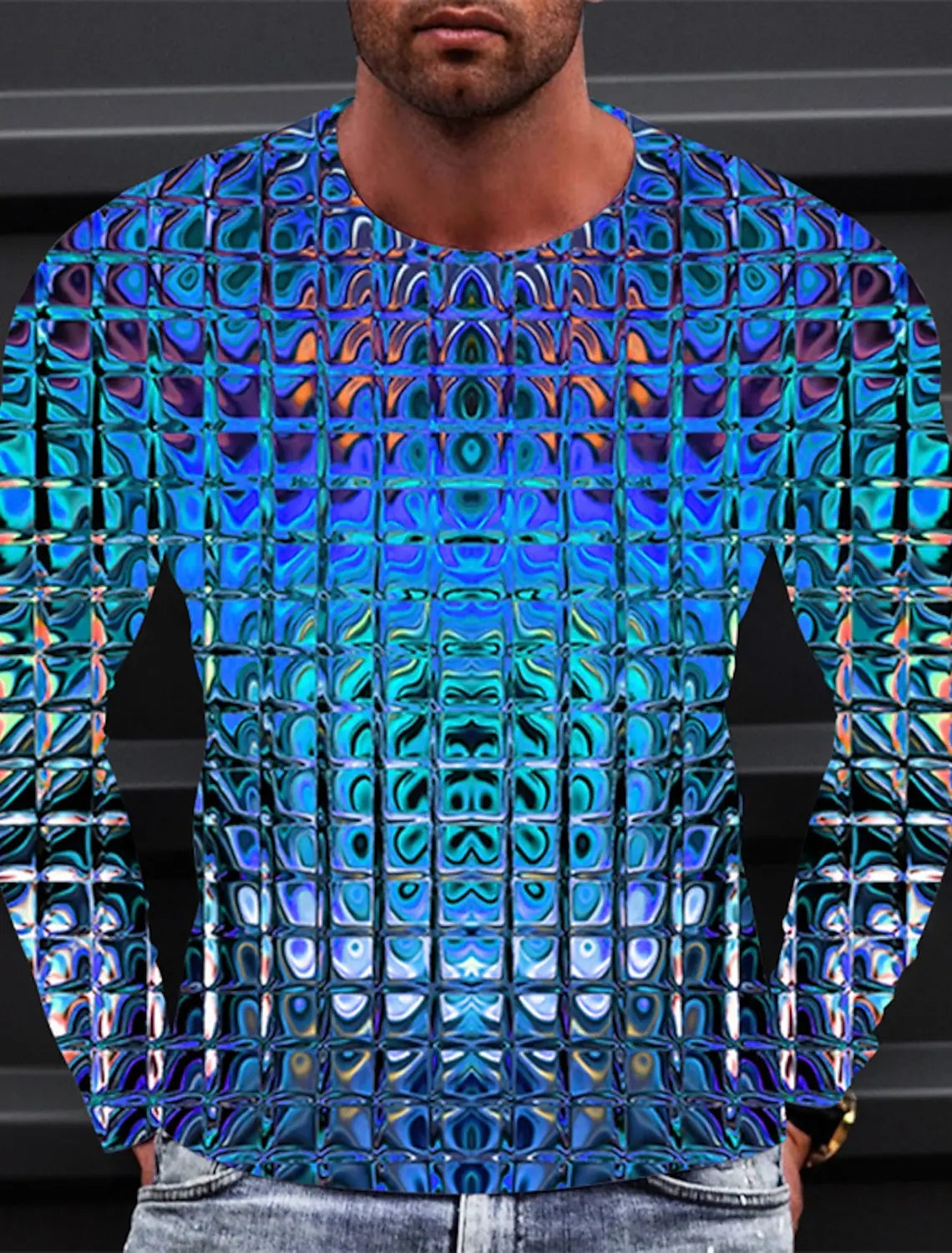 Chrome Static Longsleeve – Vintage Voltage for Modern Rebels - Premium tee from dsers - Just $29.99! Shop now at Lizard Vigilante