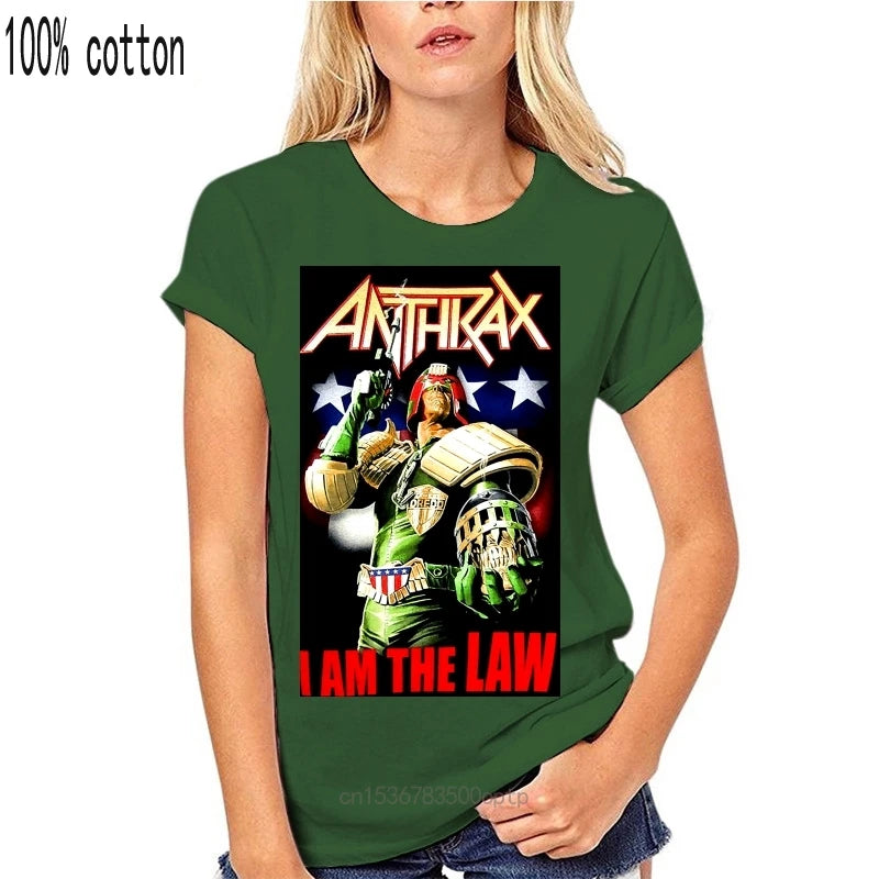 Anthrax JUDGE DREDD I AM THE LAW T-Shirt 2024 Thrash Metal Band - Lizard Vigilante