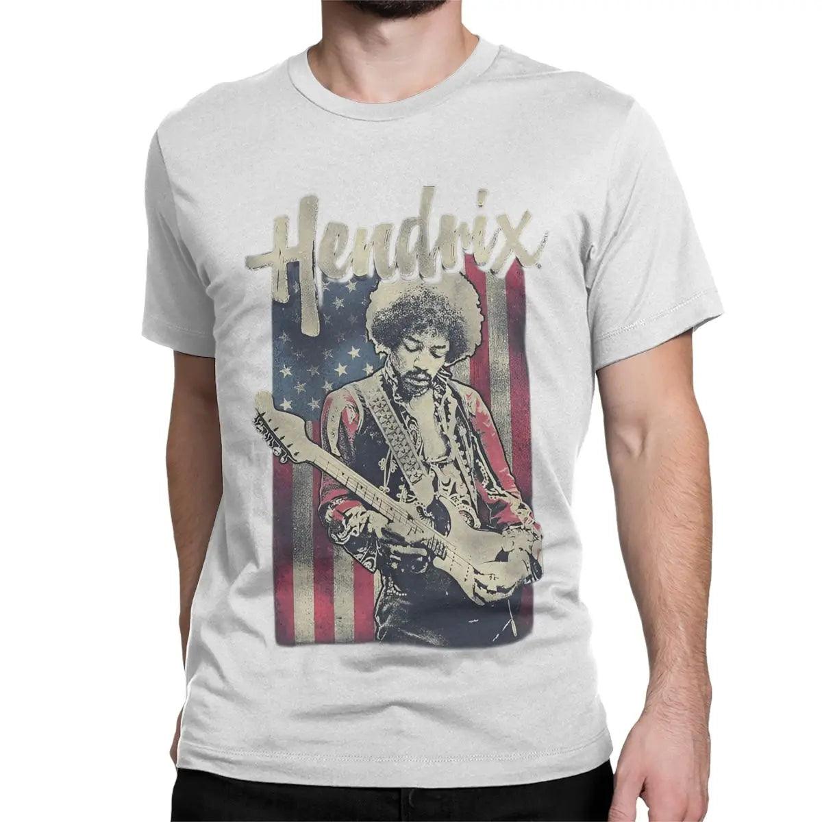 Rock Guitar Singer T Shirt Men Women Pure Cotton Fashion T-Shirt Jimi H-Hendrixs Hendricks Tee Shirt Short Sleeve Clothes Big Size - Premium T-Shirts from Lizard Vigilante - Just $21.99! Shop now at Lizard Vigilante