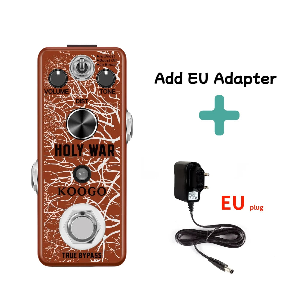 Koogo Heavy Metal Distortion Pedal – Analog Circuitry Effector for Electric Guitar with Classic 80's Metal Sound - Premium guitar effects pedal from Lizard Vigilante - Just $22.99! Shop now at Lizard Vigilante