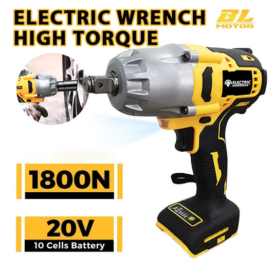 EG Brushless Cordless Impact Wrench | 1800Nm Torque Power Tool for Car Repairs & DIY | Compatible with DEWALT 20V Battery - Premium impact wrench from Lizard Vigilante - Just $111.08! Shop now at Lizard Vigilante