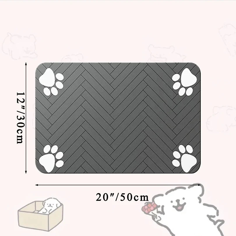 Pet Feeding Dropshipping Pet Placemat for Food and Water Bowl, with Waterproof Rubber Backing, Quick Dry Water Mat for Dog Cat