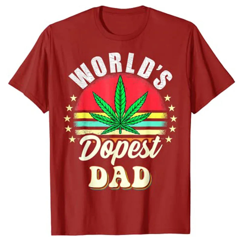 Vintage Worlds Dopest Dad Weed Cannabis Father Day T-Shirt Graphic Tee Tops Smoking Lover Apparel Gifts - Premium T-Shirt from dsers - Just $23.88! Shop now at Lizard Vigilante