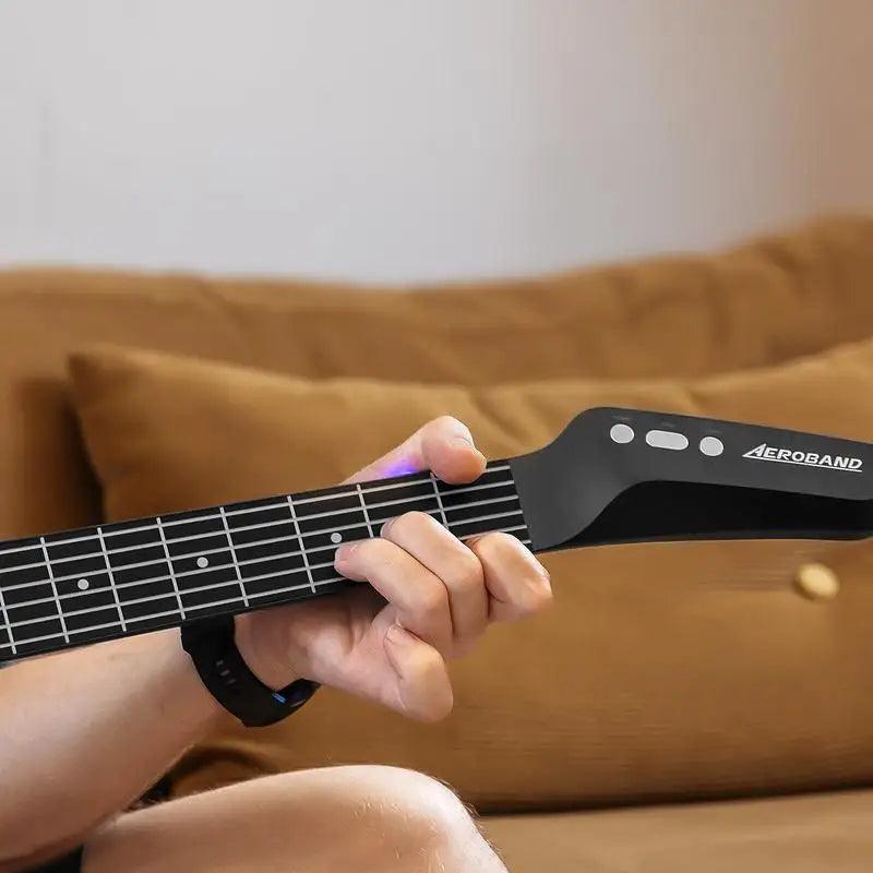 AeroBand Painless Guitar & Guitar Smart Silicone Strings Bluetooth And 8 Sounds USB MIDI Function For Adults Gift - Lizard Vigilante