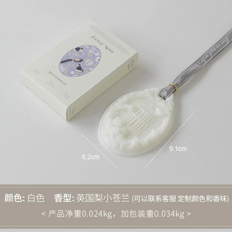 Birdcage Aromatherapy Candle Wax Tablets Wardrobe Deodorant Car Pendant Solid Balm Aromatic Air Freshener Long Lasting Fragrance