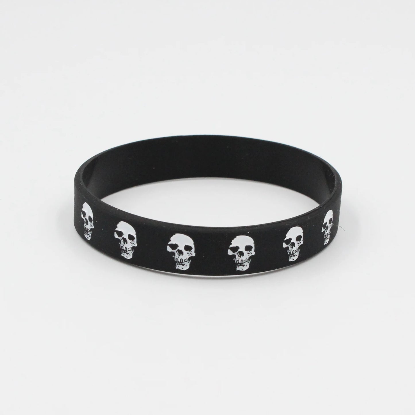 Edgy Skull Silicone Wristband - Premium wristbands from Lizard Vigilante - Just $13.99! Shop now at Lizard Vigilante