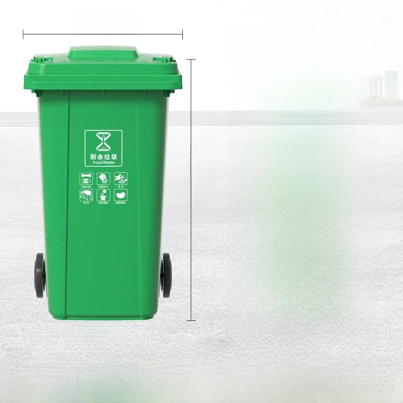 Large Capaci Outdoor Kitchen Waste Bin 240L with Wheels for ering Commercial Use Big Size Tra Can Recycling Bin