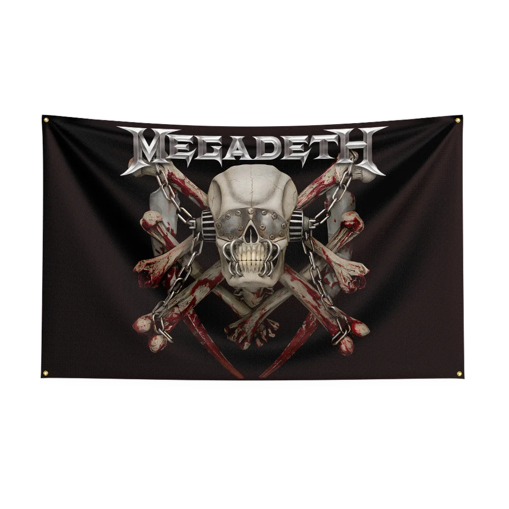 Megadeth Band Flag – Heavy Metal Rock Polyester Banner for Bedroom & Outdoor Wall Art - Premium flag from Lizard Vigilante - Just $17.99! Shop now at Lizard Vigilante