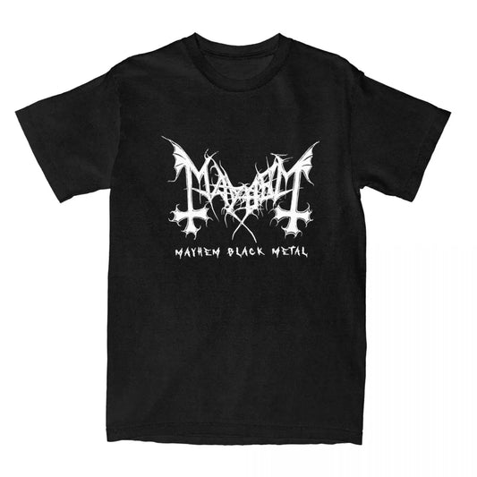 Mayhem Black Metal Band T-Shirt: Vintage Fashion for Men and Women - Premium T-shirt from Lizard Vigilante - Just $23.88! Shop now at Lizard Vigilante