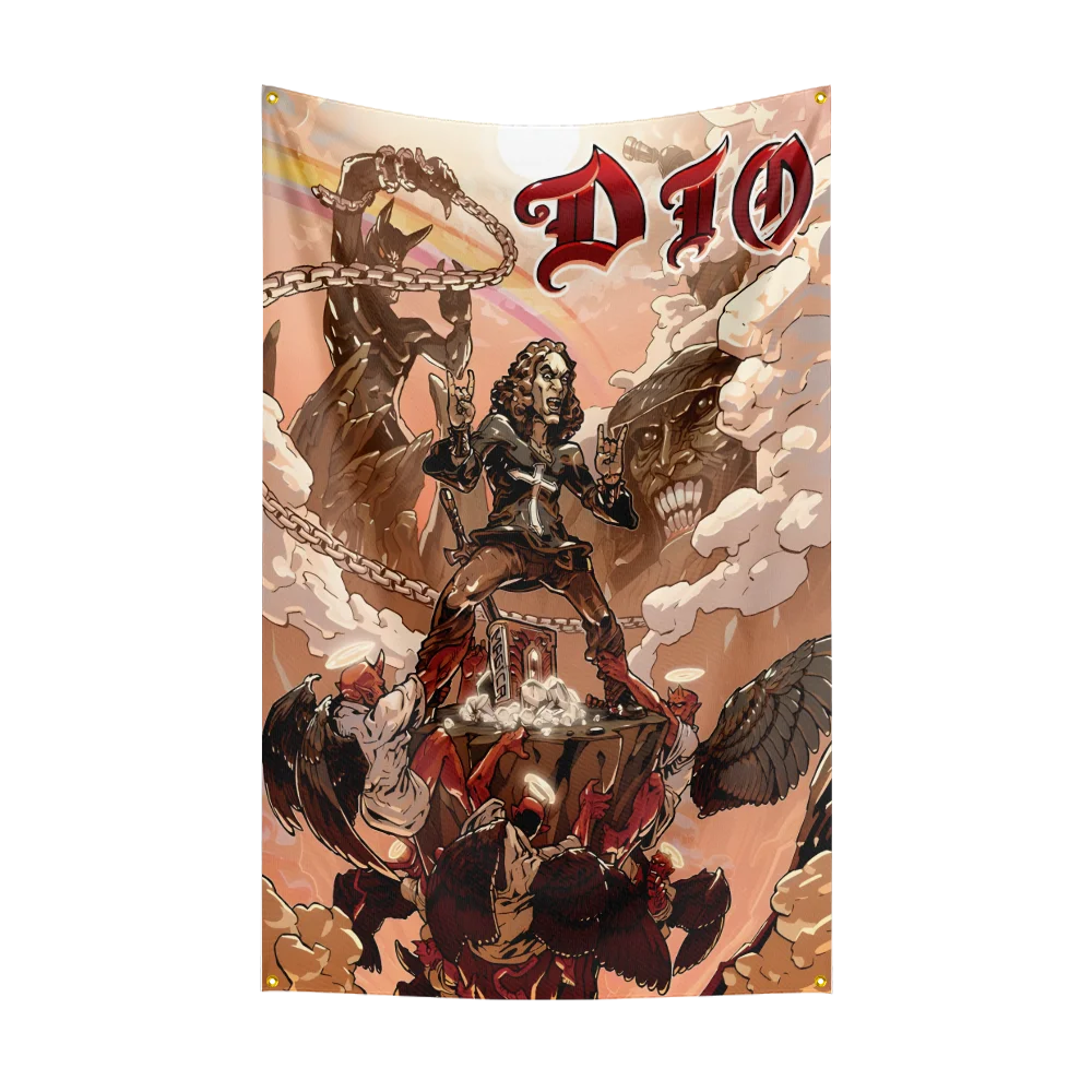 DIO Rock Band Flag 3x5 FT – High-Quality Polyester Digital Printed Banner for Wall Art or Outdoor Decoration - Premium flag from Lizard Vigilante - Just $17.99! Shop now at Lizard Vigilante