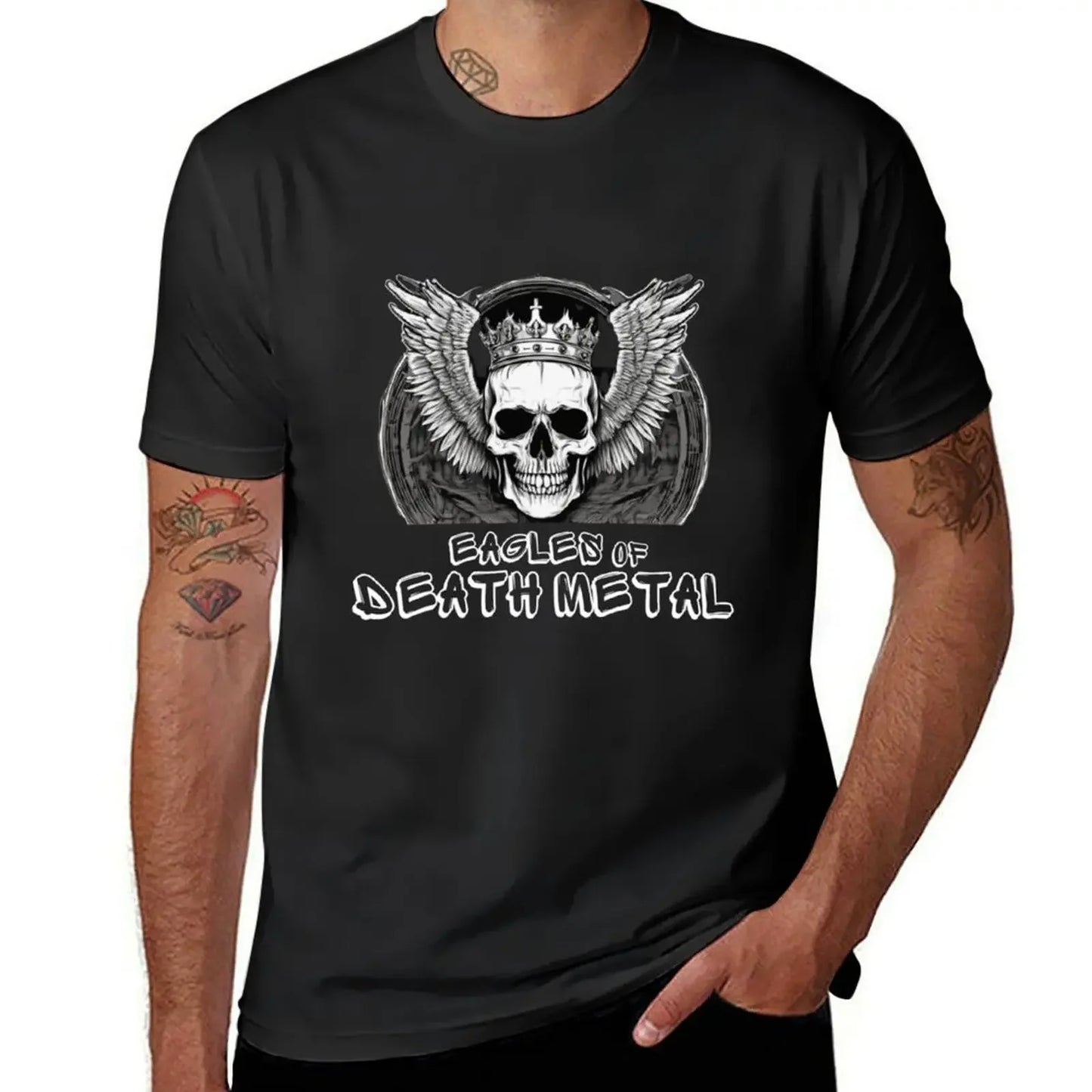 Eagles of Death Metal 25 T-Shirt Blouse Vintage Tops Big and Tall T-Shirts for Men