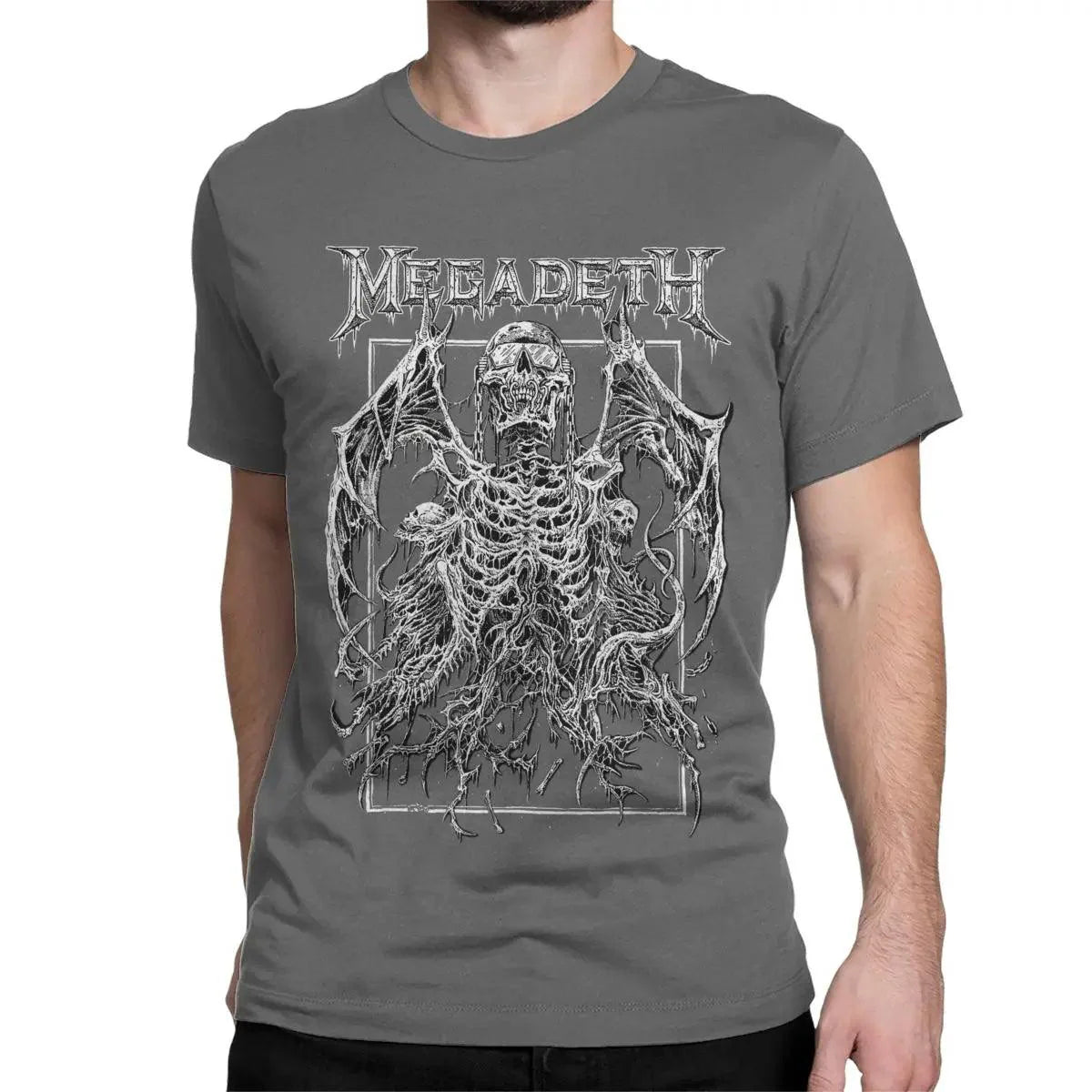 Pure Cotton Megadeth T-Shirt Short Sleeve O-Neck Tee - Premium t-shirt from Lizard Vigilante - Just $23.88! Shop now at Lizard Vigilante