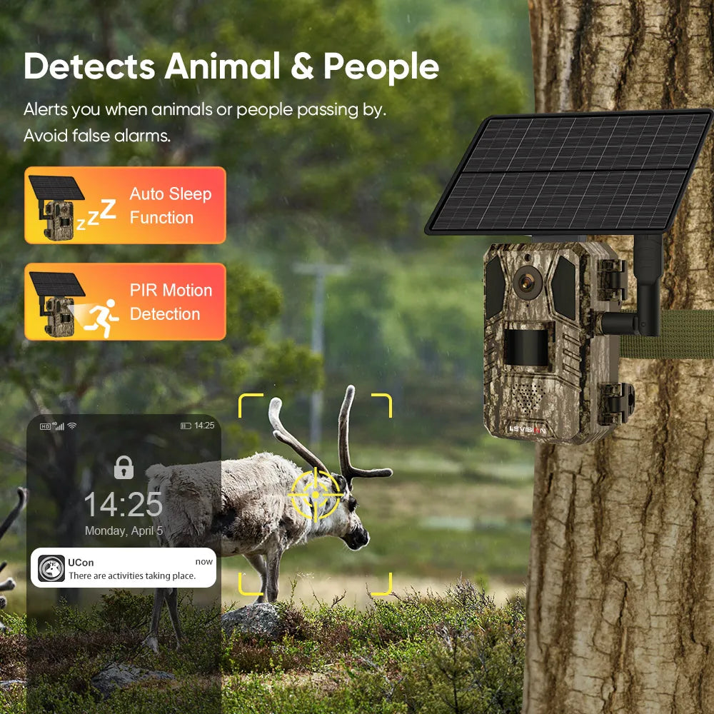 LS VISION 4G Solar Security Cameras Wireless Outdoor  2K HD Video Surveillance Wildlife c IR Night Vision Human/Animal Detection - Premium wildlife camera from Lizard Vigilante - Just $140.99! Shop now at Lizard Vigilante