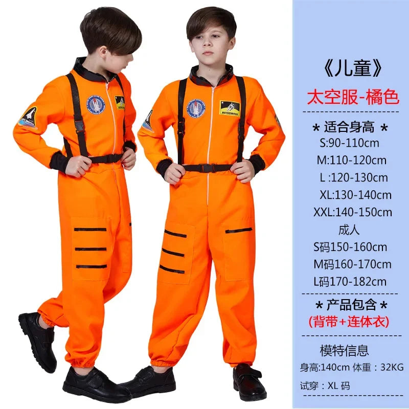Parent-Child Astronaut Pilot Air Force Cosplay Set Spaceman Flight Suit Family Halloween Performance Costume