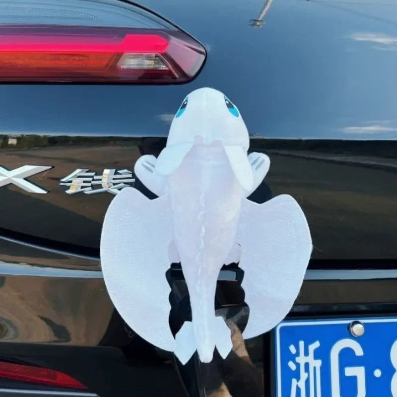 Adorable Black Flying Dragon Plush Car Decoration – Fun Interior & Helmet Accessory - Premium car ornament from Lizard Vigilante - Just $27.99! Shop now at Lizard Vigilante