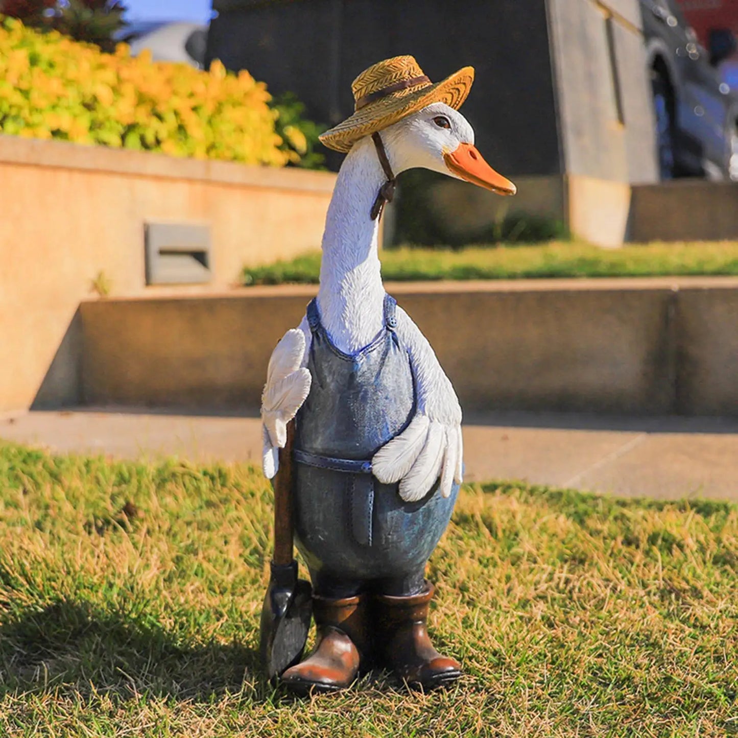 Resin Duck Garden Statue Sculpture Figurine Ornament Courtyard Decorative