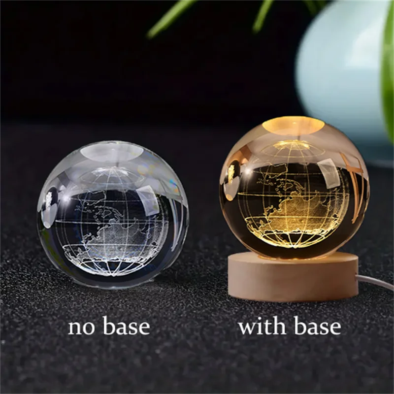 3D Crystal Planet Night Light – Laser Engraved Solar System Globe, 6cm Astronomy Crystal Ball for Home Decor & Unique Birthday Gift - Premium night light from Lizard Vigilante - Just $19.99! Shop now at Lizard Vigilante