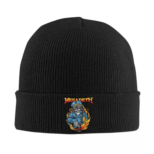 Megadeth Knitted Beanie – Warm Skullies & Hip-Hop Winter Hat for Metal Fans - Premium beanie from Lizard Vigilante - Just $21.88! Shop now at Lizard Vigilante