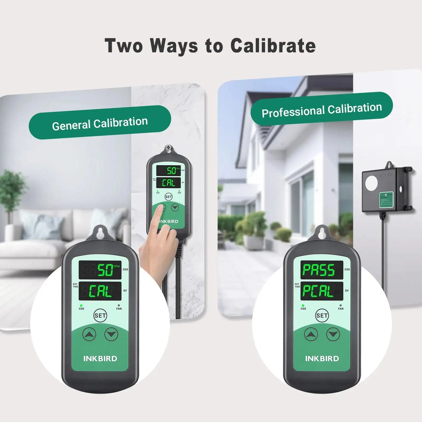 INKBIRD ICC-510 CO2 Controller Day and Night Smart Carbon Dioxide Controller with High and Low CO2 Alarm for Grow Room,Grow Tent