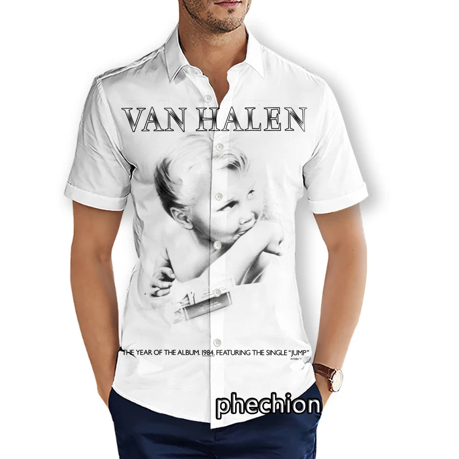 Van Halen 3D Printed Shirts Hawaiian Shirt Summer Mens Short Sleeve Beach Fashion Streetwear - Premium shirt from Lizard Vigilante - Just $38.99! Shop now at Lizard Vigilante