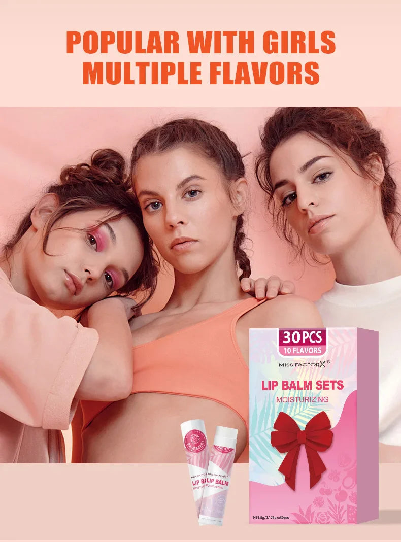 30pcs/box lipstick set, lip moisturizing, moisturizing, smooth, delicate, soft, shiny lips exclusive for women, the best choice