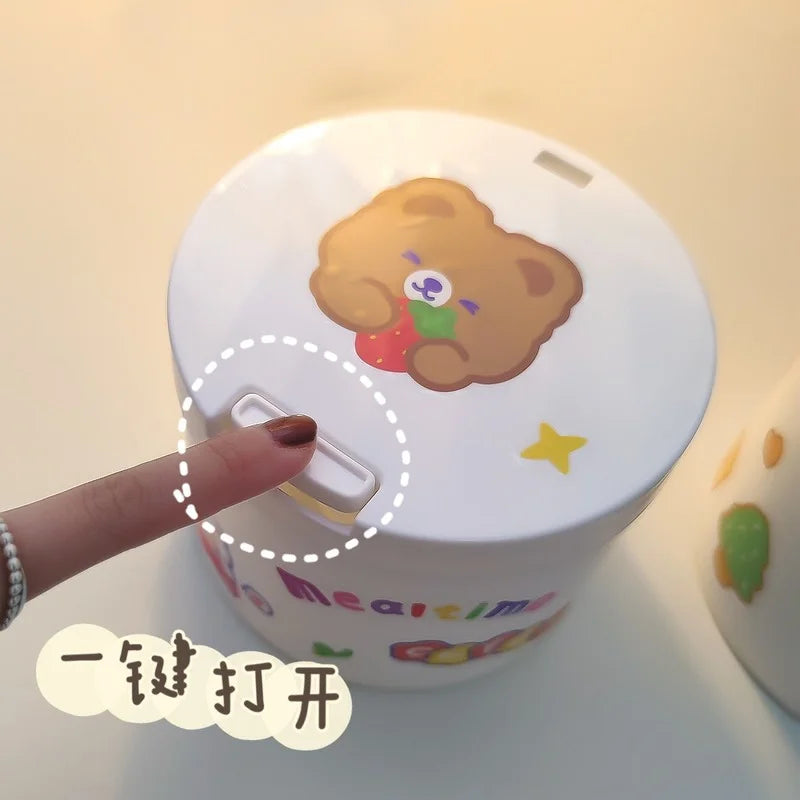 Mini Waste Box Bin Garbage Basket Home Table Trash Can Plastic Office Supplies Dustbins Sundries Barrel Box For Household