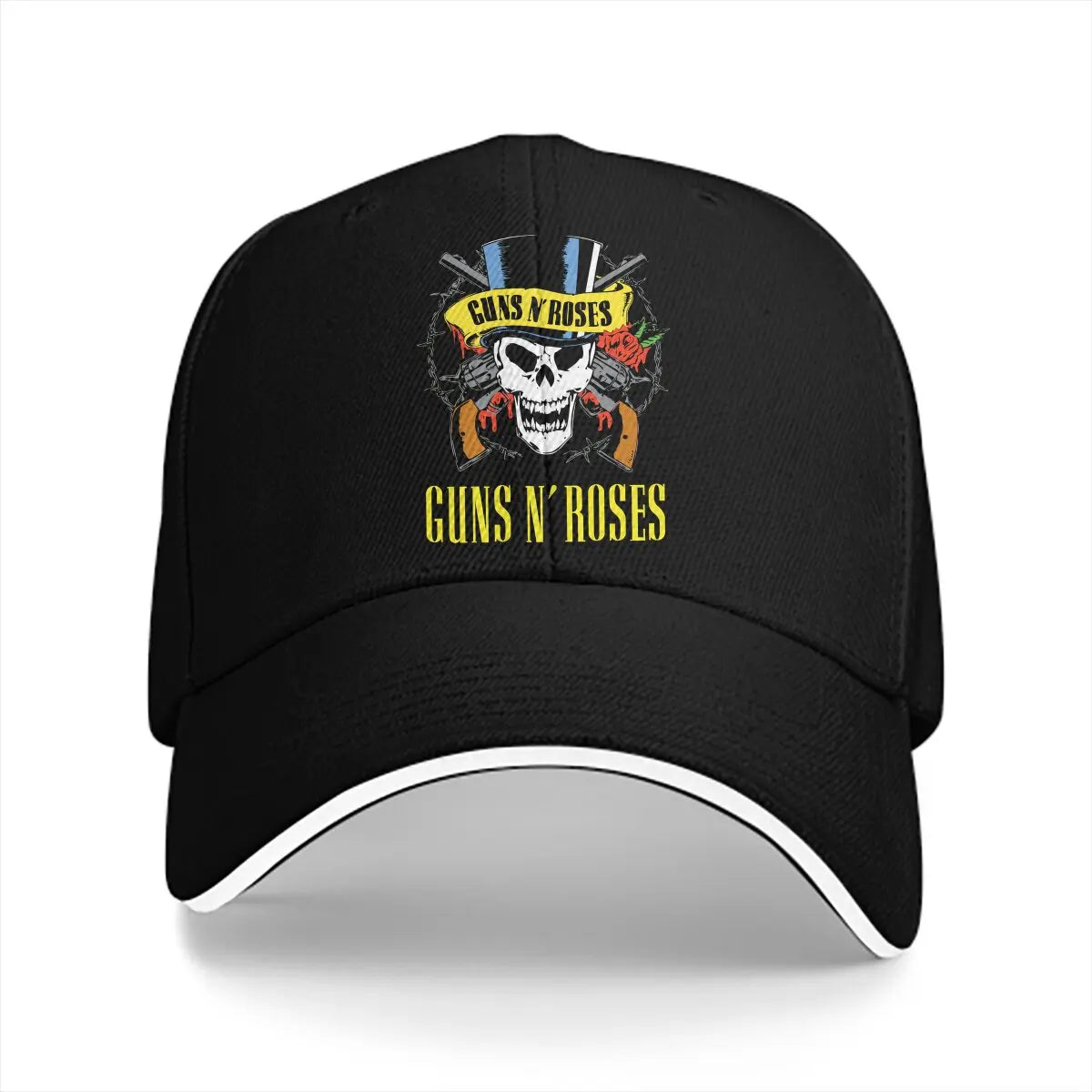 Classic Solid Color Guns N' Roses Baseball Cap – Heavy Metal Sun Shade Hat for Men & Women - Premium cap from Lizard Vigilante - Just $23.88! Shop now at Lizard Vigilante