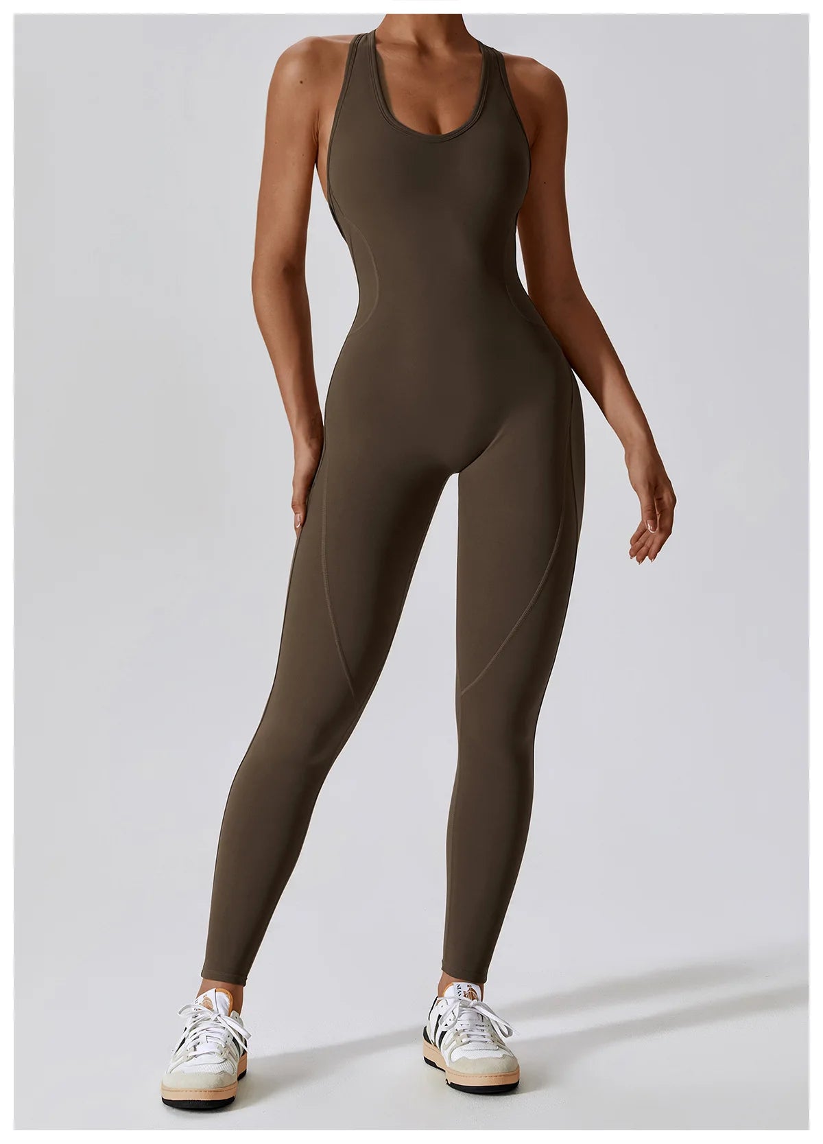 Seamless Yoga Jumpsuit - All-in-One Workout Outfit for Women - Premium bodysuit from Lizard Vigilante - Just $38.88! Shop now at Lizard Vigilante