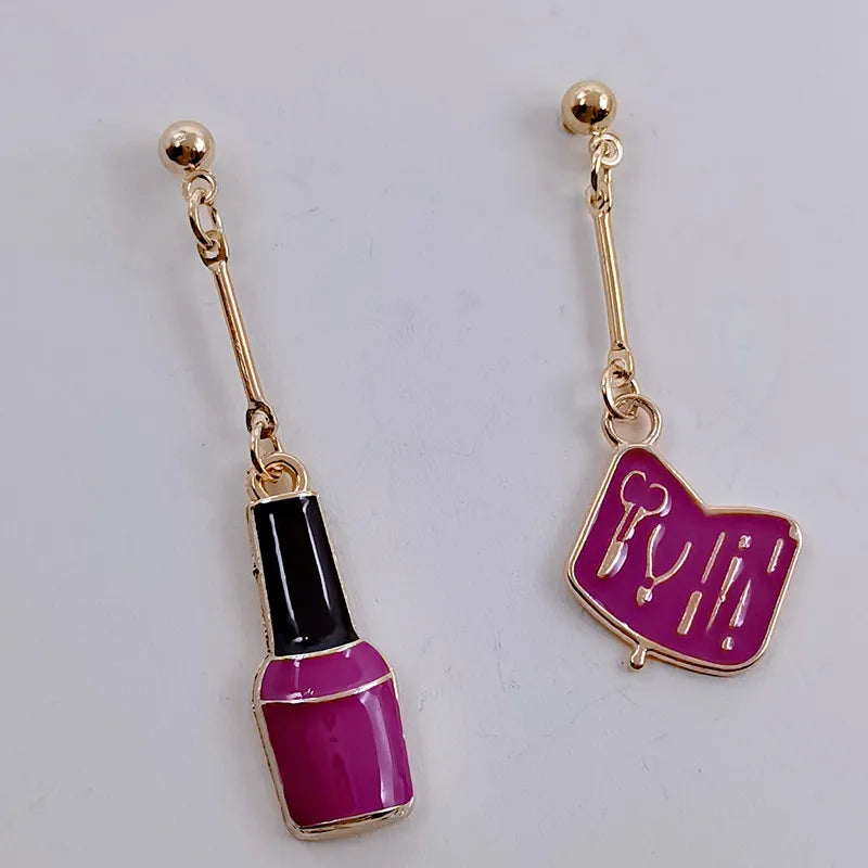Creative nail salon art nail polish enamel earrings ladies girls gifts