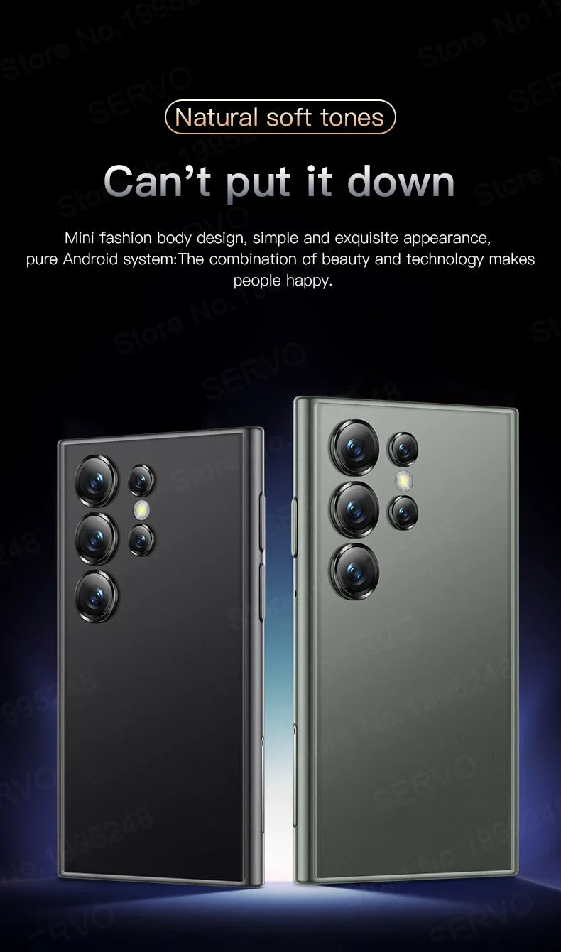 SERVO S24 Mini Pocket Smartphone 2GB 16GB 4G Netcom Android Native System MT6737 WIFI Hotspot Small Palm Smart Phones New Update