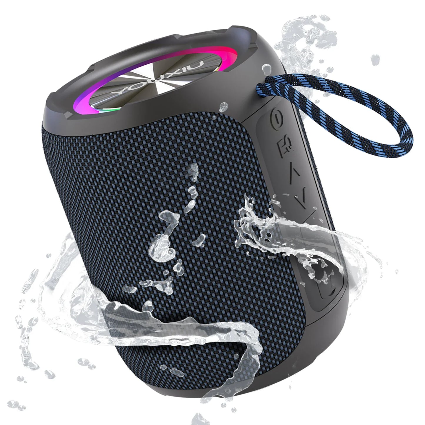 Portable Bluetooth Speaker BT5.0 IPX7 Waterproof Stereo Music Surround Wireless Speaker With LED Light Subwoofer Outdoor Speaker