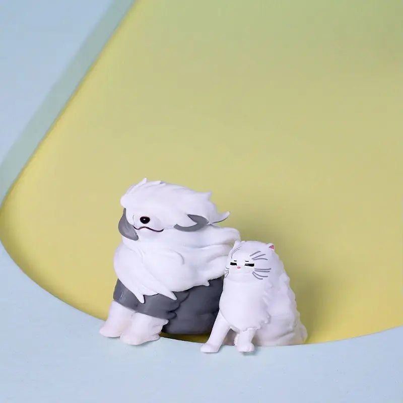 Animal Sculpture Blown By Wind Ornament Faceless Male Desktop Sculpture Creative Jewelry Art Gift Decompression Pets Sculpture