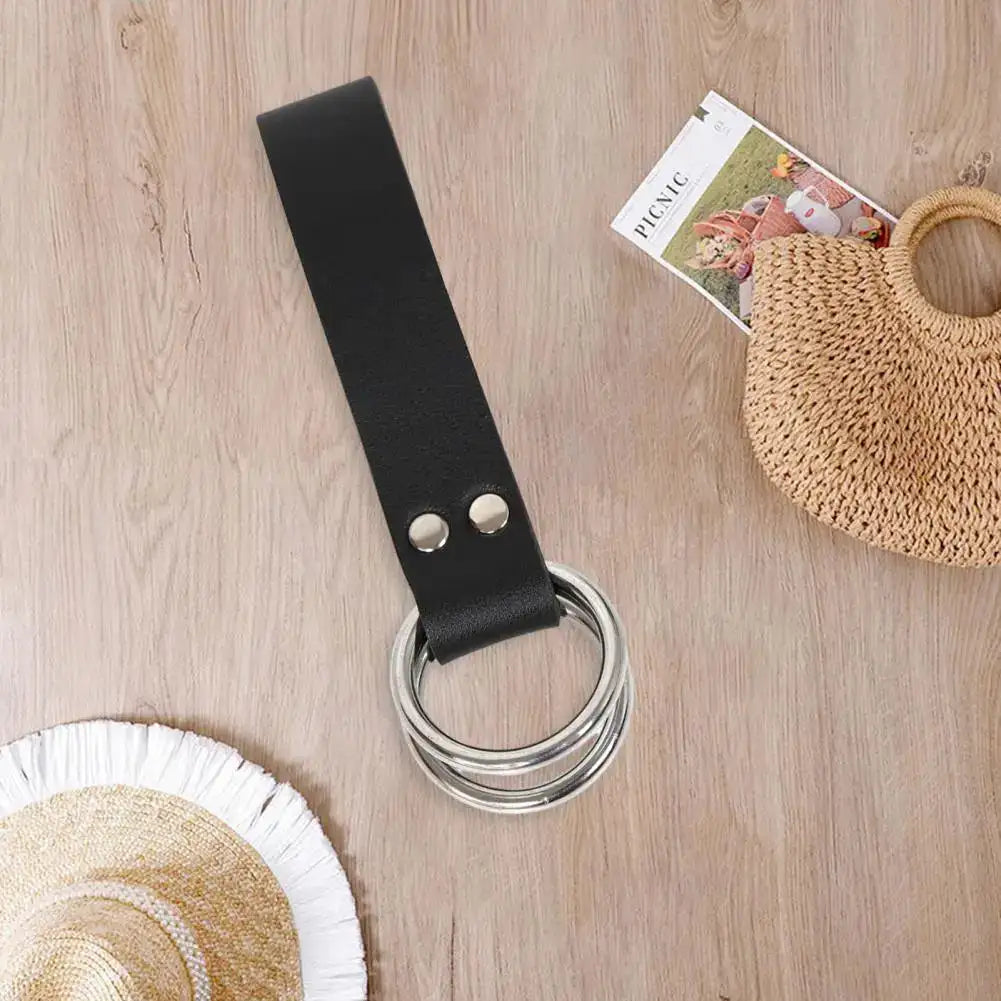 Skirt Hook Strap Medieval Belt Skirt Hikes Double Ring Faux Leather Loop Renaissance Accessory for Women's Long Dress Fixation