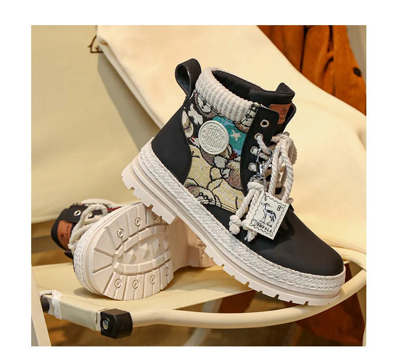 "Riot Fuel" Men's Street Platform Combat Boots – 2025 Limited Ankle-Lace Designer Desert Kickers for Cold-War Winters - Premium boots from dsers - Just $32.99! Shop now at Lizard Vigilante